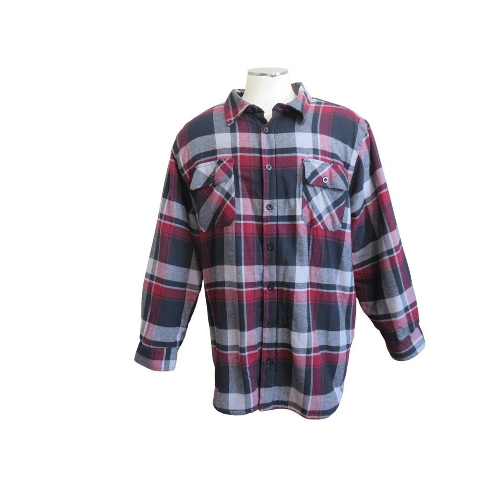 Boulder Creek 3XL Flannel Shirt Jacket Plaid Sherpa Lined Button Up Mens